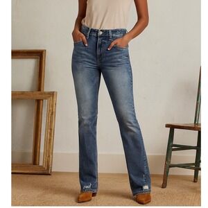 Pilcro Anthropologie Women's Bootcut Distressed Hem Denim Jeans- Size 26‎